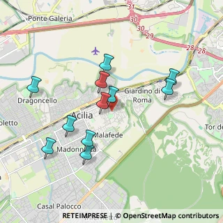 Mappa Via Casal Bernocchi, 00125 Roma RM, Italia (1.91909)
