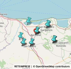 Mappa Via Pietro Micca, 71011 Apricena FG, Italia (11.62526)