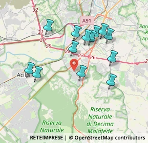 Mappa Via di Mezzocammino, 00128 Roma RM, Italia (3.78615)