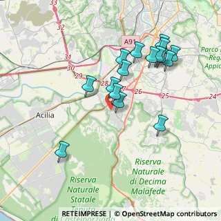 Mappa Via Ascanio Vitozzi, 00128 Roma RM, Italia (3.94313)