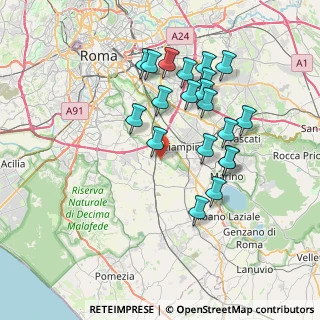 Mappa Via Tor di Sasso, 00134 Roma RM, Italia (7.4285)