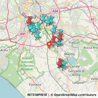 Mappa Via Tor di Sasso, 00134 Roma RM, Italia (7.35118)