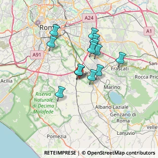 Mappa Via Tor di Sasso, 00134 Fioranello RM, Italia (6.03308)