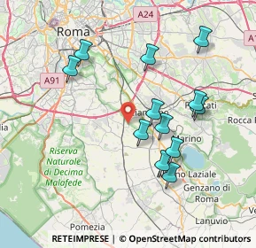 Mappa Via Tor di Sasso, 00134 Fioranello RM, Italia (7.64833)