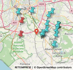 Mappa Via Tor di Sasso, 00134 Fioranello RM, Italia (7.62882)