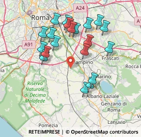 Mappa Via Tor di Sasso, 00134 Fioranello RM, Italia (7.75)