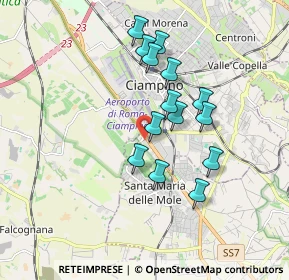 Mappa Via Capanne di Marino, 00043 Ciampino RM, Italia (1.605)