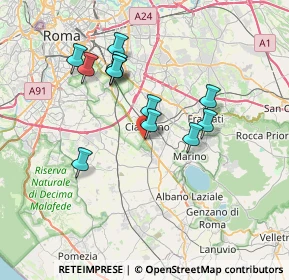 Mappa Via Capanne di Marino, 00043 Ciampino RM, Italia (6.78917)