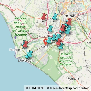 Mappa Via Dervio, 00125 Roma RM, Italia (7.3805)