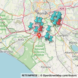 Mappa Via Marilyn Monroe, 00128 Roma RM, Italia (7.45778)