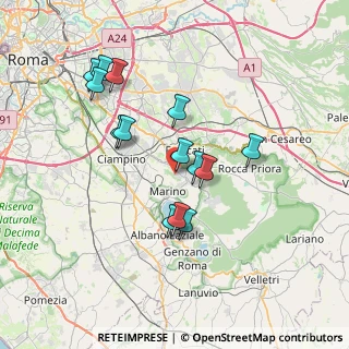Mappa Via Givliano della Rovere, 00046 Grottaferrata RM, Italia (6.985)