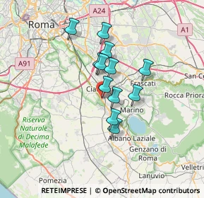 Mappa Via appia nuova, 00043 Ciampino RM, Italia (5.1875)