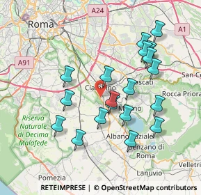 Mappa Via appia nuova, 00043 Ciampino RM, Italia (7.6345)