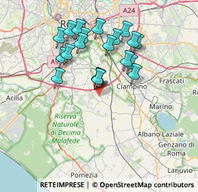 Mappa Via Tenuta della Calandrella, 00134 Roma RM, Italia (7.1175)