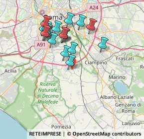 Mappa Via Tenuta della Calandrella, 00134 Roma RM, Italia (7.51278)