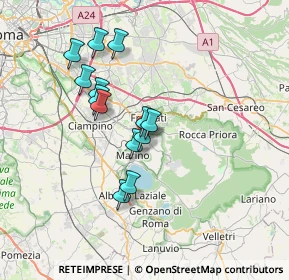 Mappa Via Filippo Corridoni, 00046 Grottaferrata RM, Italia (6.28385)