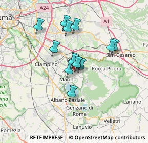 Mappa Via Filippo Corridoni, 00046 Grottaferrata RM, Italia (5.225)