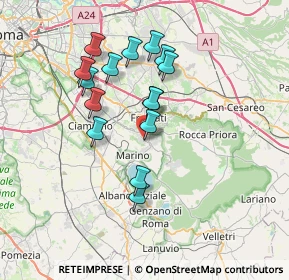 Mappa Via Filippo Corridoni, 00046 Grottaferrata RM, Italia (6.72867)
