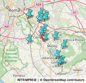 Mappa Via Ospedaletto, 00043 Ciampino RM, Italia (7.26438)