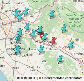 Mappa Via Colle Ventrano, 00038 Valmontone RM, Italia (15.9635)
