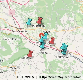 Mappa Via Colle Ventrano, 00038 Valmontone RM, Italia (6.40636)