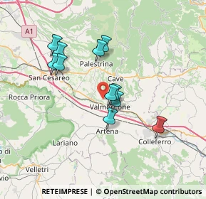 Mappa Via Colle Ventrano, 00038 Valmontone RM, Italia (6.48545)