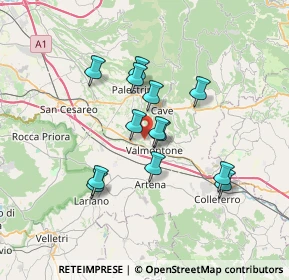 Mappa Via Colle Ventrano, 00038 Valmontone RM, Italia (6.05)