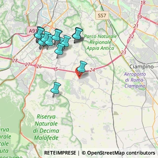 Mappa Via Federico Cassitto, 00134 Castel di Leva RM, Italia (4.57765)