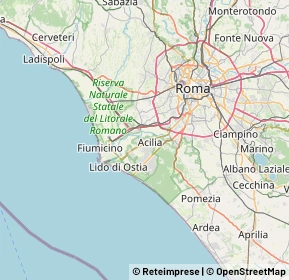 Mappa 00126 Acilia Castel Fusano Ostia Antica RM, Italia (14.2775)