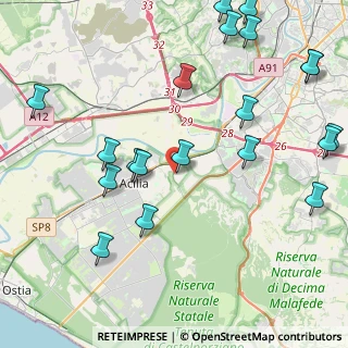 Mappa Via Giuditta Rissone, 00125 Roma RM, Italia (5.6805)