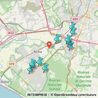 Mappa Via Giuditta Rissone, 00125 Roma RM, Italia (4.23273)