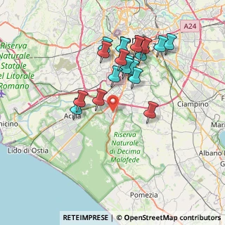 Mappa Viale dei Caduti Nella Guerra di Liberazione, 00128 Spinaceto RM, Italia (7.39474)