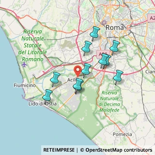 Mappa Via Francesco Flamini, 00125 Roma RM, Italia (6.43364)