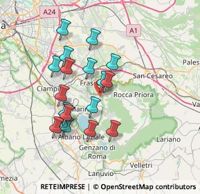 Mappa Via del Pratone, 00046 Grottaferrata RM, Italia (6.73278)
