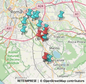 Mappa Via Napoli, 00043 Ciampino RM, Italia (6.71571)
