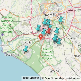 Mappa Via Ernesto Basile, 00128 Roma RM, Italia (6.32417)