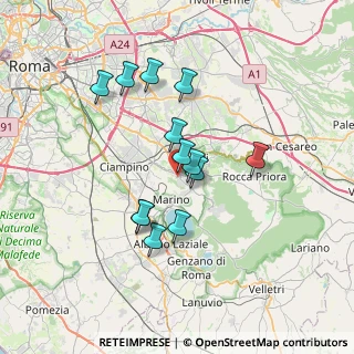 Mappa Via Dalmazia, 00046 Grottaferrata RM, Italia (6.31154)