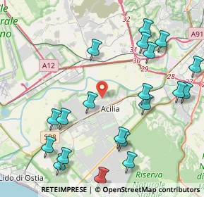 Mappa Via di Monte Cugno, 00126 Roma RM, Italia (5.2445)