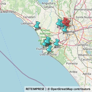 Mappa Via Carlo Seganti, 00054 Fiumicino RM, Italia (11.5675)