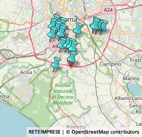 Mappa 00134 Fonte Laurentina RM, Italia (6.87222)