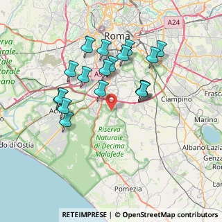 Mappa Via Paola Borboni, 00128 Roma RM, Italia (7.27056)