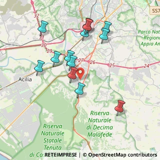 Mappa Viale dei Caduti per la Resistenza, 00128 Spinaceto RM, Italia (4.09385)