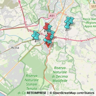 Mappa Viale dei Caduti per la Resistenza, 00128 Spinaceto RM, Italia (2.81909)