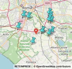 Mappa 00134 Castel di Leva RM, Italia (7.14077)