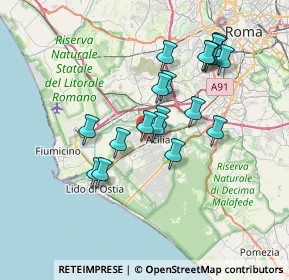 Mappa Via Leonardo Patrasso, 00126 Roma RM, Italia (6.9875)