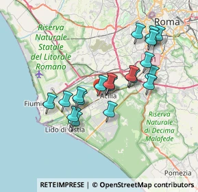 Mappa Via Leonardo Patrasso, 00126 Roma RM, Italia (6.68737)