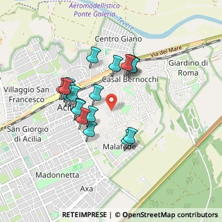 Mappa Via Bomporto, 00125 Roma RM, Italia (0.82)