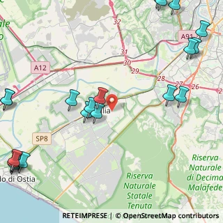 Mappa Via Bomporto, 00125 Roma RM, Italia (6.8905)