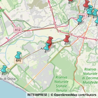 Mappa Via Bomporto, 00125 Roma RM, Italia (7.14667)