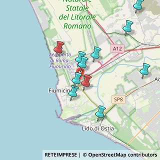 Mappa Via Carlo del Prete, 00054 Fiumicino RM, Italia (3.91273)
